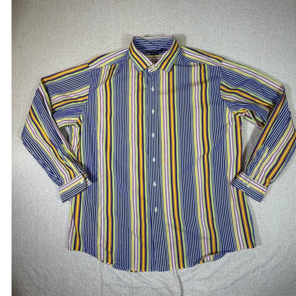 Polo by Ralph Lauren Westerton Men XL Multi-colored Striped Preppy Shirt
